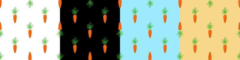 Seamless pattern with carrots .Set  Cute textile pattern vector