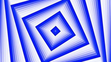 Blue bold spin square simple flat geometric on white background loop. video