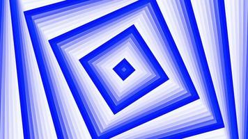 Blue bold spin square simple flat geometric on white background loop. video