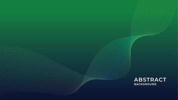 Abstract green background with waves design template vector