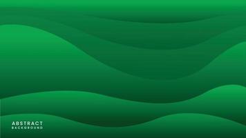 Abstract green background with waves design template vector