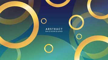 Abstract Background With Golden Circles Design Template vector