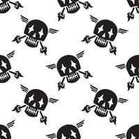 Army skull on white background seamless pattern. Modern vintage, pop art style seamless pattern concept. vector