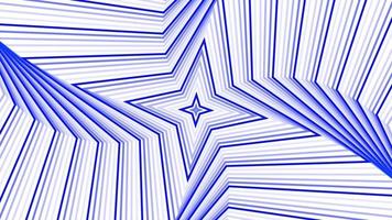 Blue spin quadrangular star simple flat geometric on white background loop. video