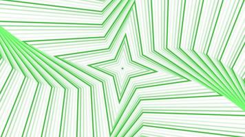 estrela quadrangular de rotação verde simples geométrica plana em loop de fundo branco. video