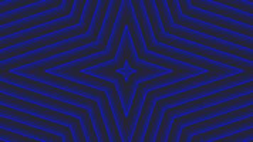 Blue quadrangular star simple flat geometric on dark grey black background loop. Starry radio waves endless creative animation. Stars seamless motion graphic backdrop. Astra radar sonar rings design. video