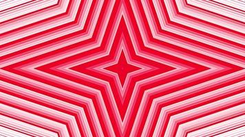 Red bold quadrangular star simple flat geometric on white background loop. Starry radio waves endless creative animation. Stars seamless motion graphic backdrop. Astra radar sonar rings design. video