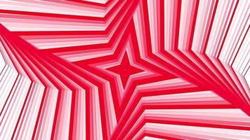 Red bold spin quadrangular star simple flat geometric on white background loop. video