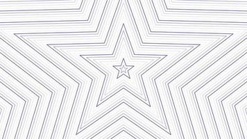 Blue slim pentagonal star simple flat geometric on white background loop. Starry radio waves endless creative animation. Stars seamless motion graphic backdrop. Astra radar sonar rings design. video