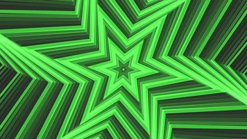 Green bold spin hexagonal star simple flat geometric on dark grey black background loop. video