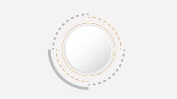 white grey circle technology background abstract. technology with line digital color grey, orange, dot, hi-tech, vector. circle technological for web banner, background, wallpaper, structure, object. vector