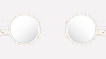 white grey circle technology background abstract. technology with line digital color grey, orange, dot, hi-tech, vector. circle technological for web banner, background, wallpaper, structure, object. vector