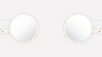 white grey circle technology background abstract. technology with line digital color grey, orange, dot, hi-tech, vector. circle technological for web banner, background, wallpaper, structure, object. vector