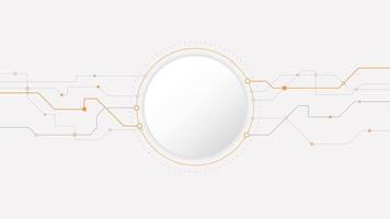 white grey circle technology background abstract. technology with line digital color grey, orange, dot, hi-tech, vector. circle technological for web banner, background, wallpaper, structure, object. vector