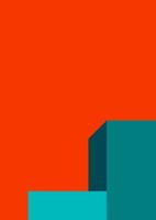 geometric architecture background with minimal design on tone color background. Geometric elements with abstract modern wall decoration. vector illustration