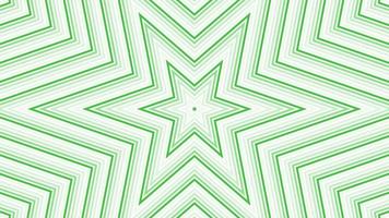 Green hexagonal star simple flat geometric on white background loop. Starry radio waves endless creative animation. Stars seamless motion graphic backdrop. Astra radar sonar rings design. video