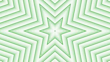 Green hexagonal star simple flat geometric on white background loop. Starry radio waves endless creative animation. Stars seamless motion graphic backdrop. Astra radar sonar rings design. video