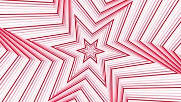 Red spin hexagonal star simple flat geometric on white background loop. video