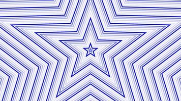 Blue pentagonal star simple flat geometric on white background loop. Starry radio waves endless creative animation. Stars seamless motion graphic backdrop. Astra radar sonar rings design. video