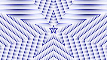 Blue pentagonal star simple flat geometric on white background loop. Starry radio waves endless creative animation. Stars seamless motion graphic backdrop. Astra radar sonar rings design. video