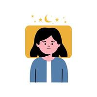 Insomnia Mental health concept vector