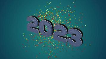 New year 2023 3D text free download video