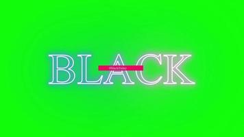 Typography Neon Effect of Black Friday video