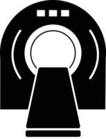 icono de tomografía sobre fondo blanco. signo de electrónica de rayos x. símbolo del escáner de resonancia magnética. estilo plano vector