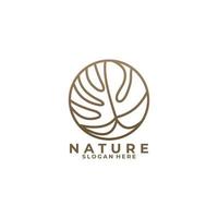 vector de icono de logotipo de naturaleza aislado