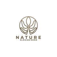 vector de icono de logotipo de naturaleza aislado