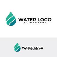 vector de icono de logotipo de agua aislado