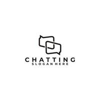 Chatting logo icon vector isolated