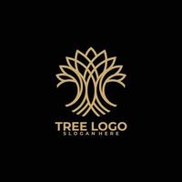 abstract tree logo design vector