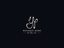 Handwriting Yp Signature Logo, Initial Yp Logo Letter Vector