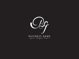 logotipo de letra bg inicial, vector de letra del logotipo bg de tipografía