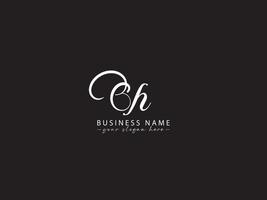 logotipo de la letra ch iniciales, vector de letra del logotipo ch único