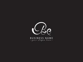 logotipo de letra bq inicial, vector de letra del logotipo bq de tipografía