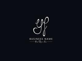 Handwriting Yf Signature Logo, Initial Yf Logo Letter Vector