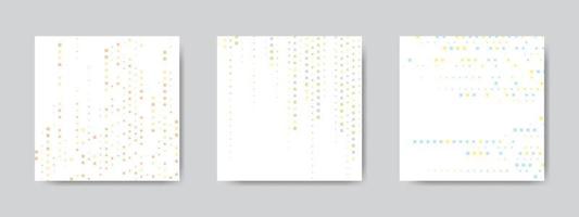 fondo de medios tonos geométricos cuadrados coloridos abstractos para la colección de plantillas de publicaciones en redes sociales vector
