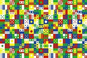 Colorful geometric shape mosaic pattern background vector