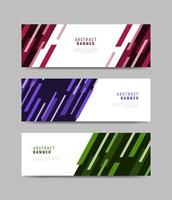 Modern business style banners with geometric shapes vector