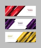 Modern business style banners with geometric shapes vector