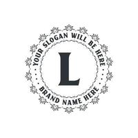 logotipo de letra l creativa de lujo para empresa, vector libre de logotipo de letra l