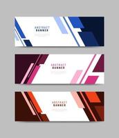 Modern business style banners with geometric shapes vector