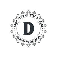 Luxury creative letter D logo for company, D letter logo free vector