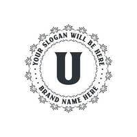 Luxury creative letter U logo for company, U letter logo free vector