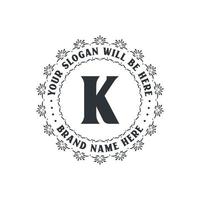 logotipo de letra k creativa de lujo para empresa, vector libre de logotipo de letra k