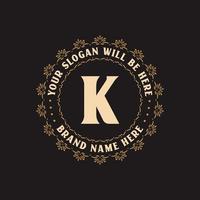 logotipo de letra k creativa de lujo para empresa, vector libre de logotipo de letra k