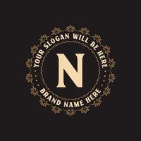 Luxury creative letter N logo for company, N letter logo free vector