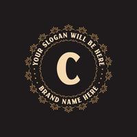 logotipo de letra c creativa de lujo para empresa, vector libre de logotipo de letra c